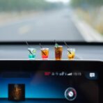 4 Pcs Cute Mini Drinks Car Rearview Mirror Dashboard Decor, Funny Beverage Dash Decorations, Kawaii Ornament Interior Accessories for Home Office - Image 3