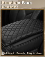 Armrest Cover for Jeep Wrangler JL Center Console Pad with Organizer Storage Pockets, Black Faux Leather Arm Rest Lid Cushion Accessories (2018-2026 Wrangler JL/Gladiator JT) - Image 8