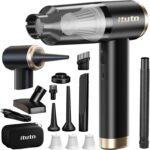 Mini Car Vacuum Cleaner, 15000PA Powerful Suction, Portable Cordless Vacuum for Car, Handheld Small Vacuum Cleaner & Air Duster for Home, Desk,PC, Keyboard (Mini Vacuum + 11 attachments)