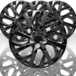 Auto Reflections Set of 4 16" 16 Spoke Wheel Covers for Toyota Corolla LE 2017-2019 - Gloss Black