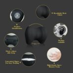 Super Cozy Car Headrest Pillow, 100% Memory Foam Car Neck Pillow with Adjustable Strap & Breathable Removable Cover, Ergonomic Design - Travel Pillow Car Pillow for Neck/Back Pain Relief(Black, 1PC) - Image 3