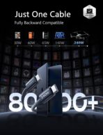 LISEN 200W Car Charger USB C Fast Charge [Gan] PD 140W Fast Car Charger USB C, 3 Port Type C Fast Charging for Multi Device, for iPhone 17 16 15 14 13 12, MacBook Neo Pro, Laptop, iPad, Samsung S26 - Image 8