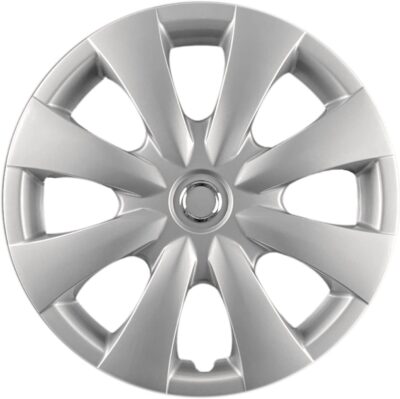 Premium Quality 15inch Silver Hubcaps / Wheel Covers fits 2009 2010 2011 2012 2013 Toyota Corolla, Heavy Duty Construction (Set of 4) (61147AMS-4) - Image 2