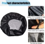 Spare Tire Cover, Universal Fit for Trailer, RV, SUV, Truck and Many Vehicle, Waterproof & Dust-Proof PVC Leather Tire Wheel Soft Cover, 25-27 Inch Weatherproof Tire Protector (14 inch) - Image 3