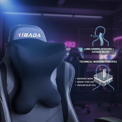 Car Headrest Pillow，Neck Support for Office Chair,100% Memory Foam Car Neck Pillow - Ergonomic Neck Support with Adjustable Double Strap, Breathable Comfort for Car, Gaming & Office Chairs - Image 3