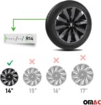 Sparco SPC1491BKGR Wheel Covers Lazio 14-inch Black/Grey - Image 3