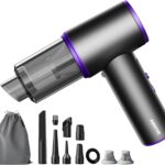 Aihoye Car Vacuum Portable Cordless, 22000PA High Power Mini Vacuum Cleaner with Brushless Motor, 4-in-1 Handheld Vacuum Cleaner & Air Duster for Car, Home, Office, Camping, Pet