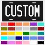 Metal Custom License Plate for Front of Car - Personalized Aluminum Auto Car Number Tag | Decorative Novelty Vanity Plates Universal Fit Golf Cart Truck Cars Door Plate Bar Cafe (Solid Color)