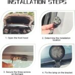 Car LED Light Bar Mounting Bracket, 2PCS Adjustable Vehicle Pillar Hood Lighting Mount Clamp Holder with Hex Wrenches, Auto Lamp Accessories, Universal for Off-Road Truck SUV (Black) - Image 5