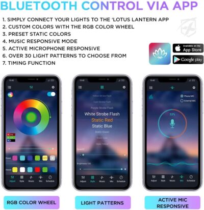 Xprite Upgraded 144LED RGB Interior Car Lights with Smart App Control/Wireless Remote Control, Music Sync Mode, DIY Mode and Multiple Scene Options, Universal for Cars Truck ATV UTV(4pcs) - Image 6