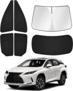Sunshades for 2016-2022 Lexus RX Accessories Windshield Sun Shade Side Rear Window Shade Cover Sun Visor Shield Privacy Protection for Camping Keep Vehicle Cool Black 6PCS