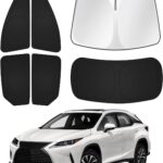 Sunshades for 2016-2022 Lexus RX Accessories Windshield Sun Shade Side Rear Window Shade Cover Sun Visor Shield Privacy Protection for Camping Keep Vehicle Cool Black 6PCS