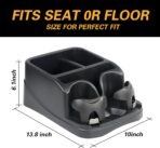 Big Center Console for Cars, Trucks, Minivans, SUVs, with 2 Adjustable Cup Holders for Car, Back Bench and Front Seat or Floor, Universal Center Console Organizer (Black) - Image 2