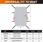 Half Car Cover SUV, Windshield Top Cover for Ice and Snow with Cotton Liner, Snow Car Cover Waterproof All Weather for Sun, Rain, Dust, UV Protection Fit SUV L - Image 4