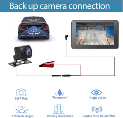 Carplay Screen for Car, 7" HD Wireless Portable Car Play Touchscreen Stereo with Android Auto Mirror Link/Backup Camera/GPS Navigation/Satellite Radio for All Vehicles - Image 8