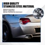 Stainless Steel Car Exhaust Tip, Universal Car Exhaust Pipe Modification Tail Throat Tail Pipe, Chrome-Plated Finish Exhaust Tailpipe Universal Car Accessories Fits Most Car (Silver Straight) - Image 6