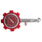 Heavy Duty Tire Pressure Gauge Metal Car Tire Air Pressure Gauge Tool with Digital Display Red for Auto Monitoring