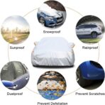 Kayme 6 Layers Car Cover Custom Fit for Hyundai Elantra (2006-2025) Waterproof All Weather for Automobiles, Outdoor Full Cover Rain Sun UV Protection.Silver - Image 5