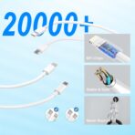 iPhone Car Charger Fast Charging, [Apple MFi Certified] 60W Dual USB-C Power Cigarette Lighter Car Charger+Type-C Cable&Lightning Cable for iPhone 16 15 14 13 12 Pro Plus XS XR iPad, Samsung, Carplay - Image 5