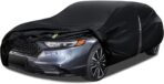 6 Layers Car Cover Waterproof All Weather for Automobiles, Size A3 with Zipper Cotton Fit for Toyota Camry, Honda Accord, Ford Mustang, Chevy Camaro/Malibu,Kia Optima/K5 (187-198 inch)