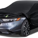 6 Layers Car Cover Waterproof All Weather for Automobiles, Size A3 with Zipper Cotton Fit for Toyota Camry, Honda Accord, Ford Mustang, Chevy Camaro/Malibu,Kia Optima/K5 (187-198 inch)