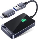 Jemluse Wireless CarPlay Adapter for Apple iPhone - Multi-User Seamless Connection for Convert Wired to Wireless Car Play Adapter - No Latency from iOS 10+ to Screen w/USB C (Gray)