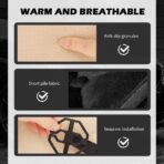 Plush Car Seat Covers with Side Pockets,Warm & Breathable Car Back Seat Cover for Cars Seats Protection,All-Season Anti-Slip Back Seats Cover for Cars Interior Accessories - Image 3