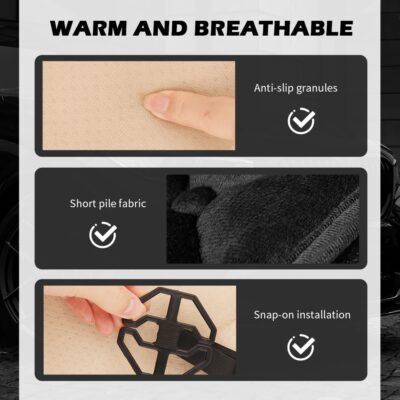 Plush Car Seat Covers with Side Pockets,Warm & Breathable Car Back Seat Cover for Cars Seats Protection,All-Season Anti-Slip Back Seats Cover for Cars Interior Accessories - Image 3