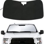 Windshield Sun Shade Compatible with 2015-2020 Ford F150 Accessories,Foldable Front Sun Visor,F-150 Sunshade,Fits Lariat,King Ranch,Platinum,XL,XLT,Limited and Raptor Model