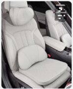 Universal Car Neck Pillow, Memory Foam Car Headrest Pillow for Neck Support, Breathable Removable Cover & Adjustable Strap, Ergonomic Design for Driving Comfort, Neck Pain Relief, Travel (Light Grey) - Image 2