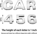 Lamoutor 43Pcs Car Emblem Letters Sticker DIY 3D Chrome Number Symbol Badge Decal - Image 2