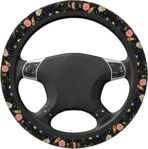 Wildflower Steering Wheel Cover for Women, Universal Auto Steering Wheel 14-15 Inch Car Interior Accessories with 2PCS Car Coasters, Suitable for Men and Women - Image 7