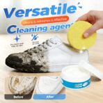 White Shoe Cleaner Cream, 2026 Upgrade Multipurpose No-Wash Solid Comes with Sponge Removes Stains, White Shoes Clean Cream - Image 2