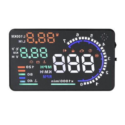 5.5inch Car HUD Car, Auto Windshield Screen Speed Display, OBD 2 EU OBD Compatible, with Driving Mileage Measurement for Cars - Image 9