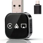 2026 Upgrade 3 in 1 Screen Mirror Adapter - Mirror Phone to Car Screen, CarPlay for iPhone/Android, Auto Connect Dual 2.4/5GHz WiFi & 5.0 (1PCS)