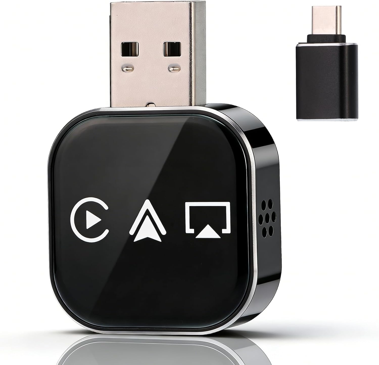 61ARwLlgdWL._AC_SL1500_.jpg 2026 Upgrade 3 in 1 Screen Mirror Adapter - Mirror Phone to Car Screen, CarPlay for iPhone/Android, Auto Connect Dual 2.4/5GHz WiFi & 5.0 (1PCS) - Image 1