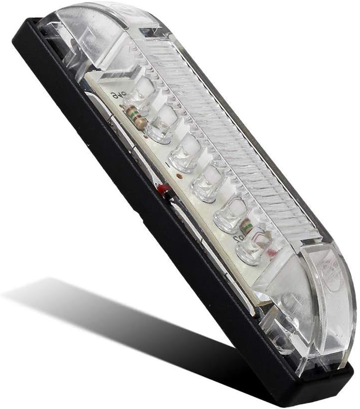 61ASUVeTwL._AC_SL1200_.jpg Partsam 4" Ultra-Thin-Line White 9 LED Utility Light Bar, Sealed Clear Lens Marine Boat Lights, Trailer Car RV Camper Car Pickup Dome Lighs, Marker Lights, Under Hood Lights - Image 1