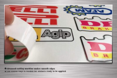 Kungfu Graphics Motocross Sponsor Logos Racing Sticker Sheet Universal (7.2 x 10.2 inch), Black White - Image 3