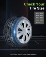 SCITOO Premium 16 Inch Hubcaps Set of 4 Wheel Rim Cover OEM Style Easy Snap On Car Truck SUV Hub Cap Replacement for Mazda,for Dodge,for Ford,for Honda,for Kia,for Mitsubishi,for Hyundai,etc. - Image 5