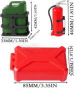 RC Crawler Accessories Roof Simulation Decoration Luggage Bag/Fire Extinguisher/Oil Drum/Recovery Board/Toolbox/Shovel/Hoe/Axe for 1/10 Trx4 Trx6 SCX10 Red cat (Style B) - Image 6