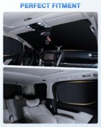 Sunshades for 2025 2026 Nissan Kicks Accessories Windshield Sun Shade Side Rear Window Shade Cover Sun Visor Shield Privacy Protection for Camping Keep Vehicle Cool Black 7PCS - Image 6