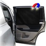 ggomaART Car Side Window Sun Shade - Universal Reversible Magnetic Curtain for Baby and Kids with Sun Protection Block Damage from Direct Bright Sunlight, and Heat - 1 Piece of Solid Black