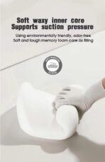 Car Headrest & Lumbar Support Cushion Ergonomic Car Seat Neck Back Rest Pillows Orthopedic Memory Foam Head Rest and Lower Lumbar Support Pillow Set Backrest Driving Seat Office Chair Support (Black) - Image 5