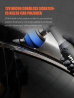 SPTA Cordless Mini Car Polisher, 12V Micro Cordless Scratches Killer Car Polisher RO/DA Mini Car Polisher for polishing, Sanding and Cleaning - Image 7