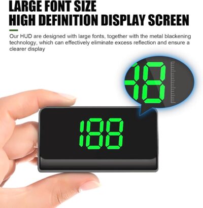 MLY 1 PC Heads Up Display, Large Font Digital Speedometer Projector, Plug and Play Color Font with Speed MPH Display, Universal Digital Speed Monitor for Car Windshield (Black) - Image 3