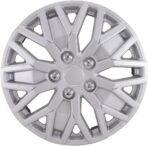 CCI Wheel Covers 105115S, Automotive Grade ABS, Gloss Painted/Silver, 15 Inch, 10 Y Spoke, Universal Fit