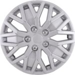 CCI Wheel Covers 105115S, Automotive Grade ABS, Gloss Painted/Silver, 15 Inch, 10 Y Spoke, Universal Fit