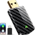 Mini Wireless CarPlay Adapter for iPhone & Android Auto (2026 Upgrade), No Delay, Fast & Stable Connection, Plug & Play, Converts Wired to Wireless Carplay Dongle for 2016+ Cars, USB-A/Type-C Port