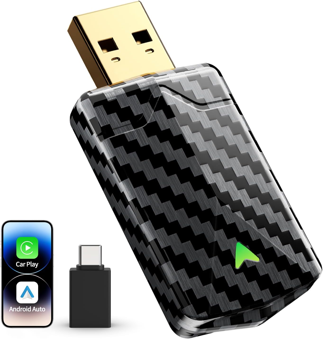 61B-e6yFgL._AC_SL1500_.jpg Mini Wireless CarPlay Adapter for iPhone & Android Auto (2026 Upgrade), No Delay, Fast & Stable Connection, Plug & Play, Converts Wired to Wireless Carplay Dongle for 2016+ Cars, USB-A/Type-C Port - Image 1