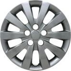 Hubcap Fits Nissan Sentra 2013-2019, Leaf 2013-2018, Premium Replica 16-inch Replacement, Silver, 1 Piece